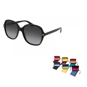 GUCCI Квадратные солнцезащитные очки женские черные, Black