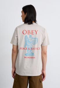 Футболка Obey Clothing PEACE & JUSTICE STATUE, Grey