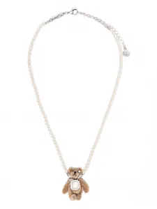Жемчужное ожерелье в виде плюшевого мишки YVMIN, белый