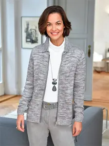 Кардиган в стиле casual Casual Looks, цвет Grau-Kalkmint-Gemustert