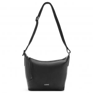 LOEWE Cubi Grain Calfskin Crossbody Bag, Shoulder Bag Small Unisex Black