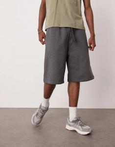 Плотные удлиненные шорты ASOS DESIGN плотностью 400 г/м², цвет древесный меланж