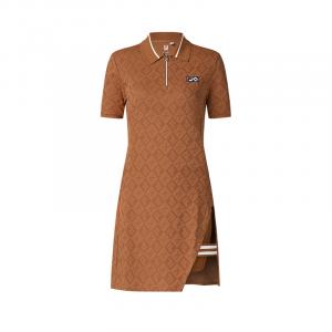 FILA Женское платье с короткими рукавами для тенниса Pineapple Brown
