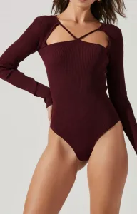 Боди Maude темно-винного цвета Astr