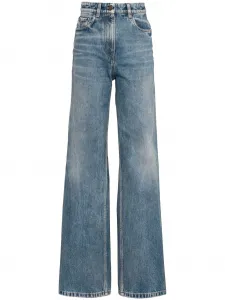 Прямые джинсы из вареного денима Prada, синий