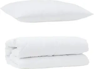 Комплект постельного белья с подушками, 2 шт., белая микрофибра vidaXL