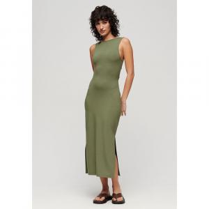 Платье миди Superdry Twist Back, зеленый