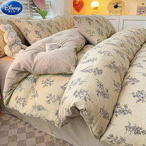 Disney Комплект постельного белья 3 предмета, простыня, пододеяльник 150x200 см, цвет Muxi, ультрамягкий велюр