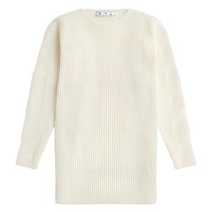 OFF-WHITE OFF WHITE вязаный свитер женский цвета ivory с круглым вырезом Moderate Others