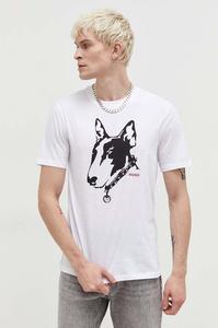 Хлопковая футболка Hugo, белый