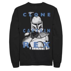 Мужская толстовка с текстовым наложением: Clone Wars Clone Captain Rex Star Wars