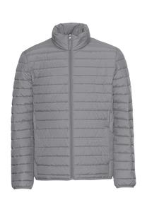 Стеганая куртка с воротником-стойкой и карманами на молнии Galeria Essentials, серый