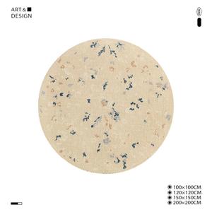 Saipos Ковер 120х120 см Mirror Flower And Moon, светлый французский стиль для спальни или гостиной