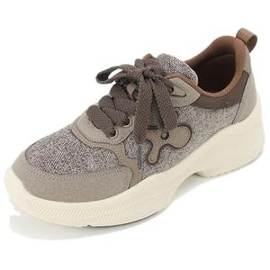 PANSY Амортизирующие влагоотводящие легкие низкие массивные кроссовки на платформе для женщин коричневые, цвет Brown