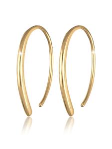 Elli Серьги из серебра 925 пробы с геометрическим узором в золоте