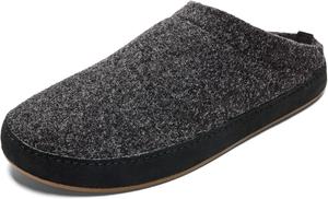 Мужские тапочки-муляжи OLUKAI Hamani Hulu из шерсти, мягкие и удобные тапочки с высококачественными материалами, овчина и итальянский фетр, для ношения весь день, Dk Shadow/Dk Shadow