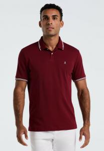Поло Original Penguin INTERLOCK TIPPED SHORT SLEEVE, Cabernet/Bordeaux