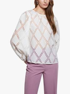 Топ с бриллиантовыми кружевами SISLEY, Cream