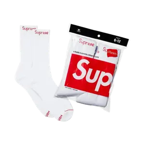 Носки Supreme x Hanes Crew Socks (4 Pack), белый