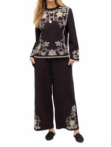 Johnny Was Укороченные брюки Lucci Venlda с широкими штанинами, черные