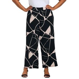 Женские брюки plus size Audrey wide leg Avenue, Mono Graphic