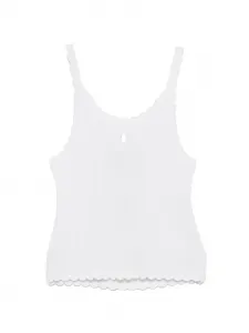 Топ с фигурным краем TWINSET Kids, белый