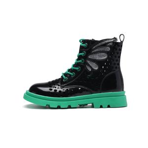 Дышащие детские ботинки с низким голенищем Satchi, черный/зеленый