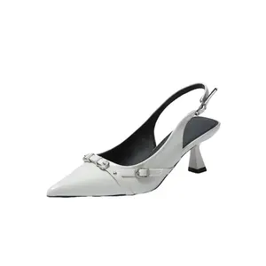 Женские туфли на высоком каблуке цвета экрю Xingdiman, Ecru