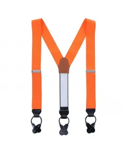 Мужские подтяжки Phoenix 38 мм с пуговицами из гладкого жаккарда без эластичности Trafalgar, оранжевый