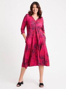 Платье Claudia с узлом и цветочным принтом Scarlett & Jo, Red/Black