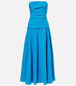 Ари бесшовное хлопковое миди-платье Simkhai, Oasis Blue