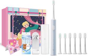 Электрическая зубная щетка t200c, звуковая вибрация, щетинки dupont soft, портативная Xiaomi