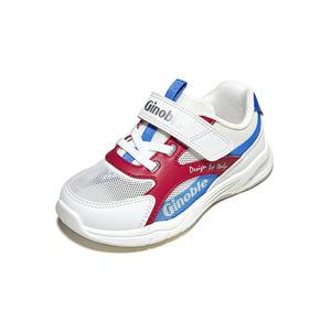 Износостойкие дышащие низкие детские туфли для младенцев и малышей GINOBLE, белый/красный/синий