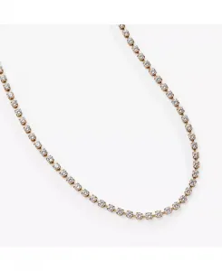 Регулируемое ожерелье с хрустальной теннисной цепочкой Alex And Ani, gold