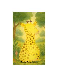 Mr. & Mrs. Panda Полотенце с изображением жирафа, с надписью "Satisfied" без слогана, белого цвета