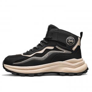 Амортизирующие износостойкие туристические ботинки для альпинизма мужские Jeep, черный