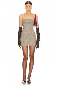 Платье-Мини в клетку Helsa, цвет cafe plaid