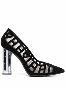 Туфли на зеркальном каблуке Ferragamo, черный