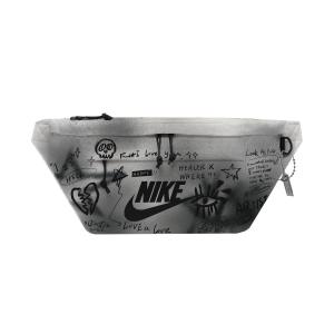 Nike Одноплечевая сумка через плечо из ткани поясная сумка унисекс черная серая, Black Gray