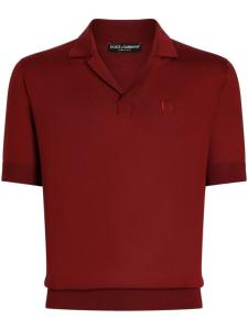 Рубашка поло с вышитым логотипом Dolce & Gabbana, красный