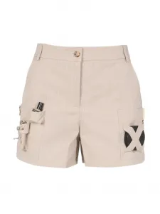 Габардиновые шорты Safari Moschino, бежевый