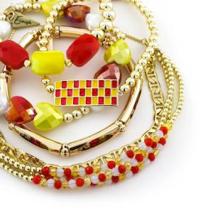 Женский браслет-коробка с елочкой для игр Patty Gameday, многоцветный, золотой Erimish, Gold Multi