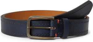 Мужской кожаный ремень-броги к 175-летию Johnston & Murphy, Navy