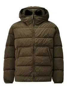 Куртка с капюшоном и очками C.P. Company Kids, зеленый