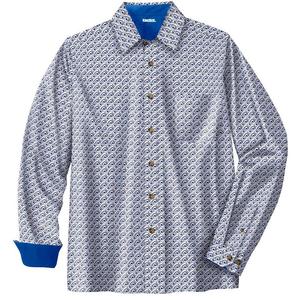 Мужская повседневная рубашка без защипов Kingsize Big & Tall KingSize, цвет White Geo