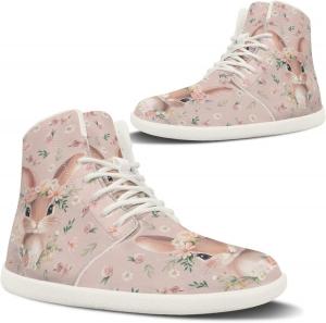 Pugasmiru Женские высокие кроссовки на шнуровке из искусственной кожи с плоской подошвой и декоративными ремешками, прогулочные кроссовки (белая подошва)