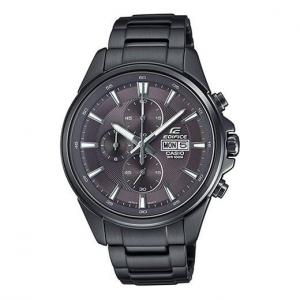 Часы CASIO Men's EDIFICE Metal IPBLACK Particle Coated Racing Mens Black Analog, черный