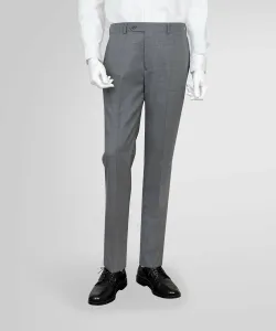 Брюки Brooks Brothers Explorer из шерсти, гладкие спереди, зауженные, цвет Light Gray