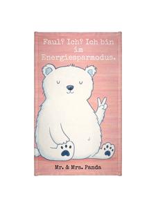 Mr. & Mrs. Panda Полотенце с рисунком полярного медведя и надписью, белое