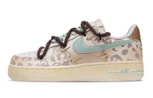 Nike Женские кроссовки Air Force 1 Leopard Rich Abrasion Resistant Low Top Skateboard Dark Brown